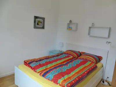 Un ou plusieurs lits dans un hébergement de l'établissement Villa Mitoyenne Pour 4 Personnes Proche Centre-Ville D hossegor