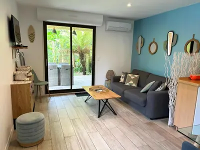 Cuisine ou kitchenette dans l'établissement Villa patio terrasse privative océan 10 min a pied