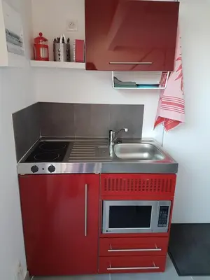 Cuisine ou kitchenette dans l'établissement DUPLEX BASSIN D'ARCACHON