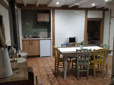 Cuisine ou kitchenette dans l'établissement La résinière de pirique