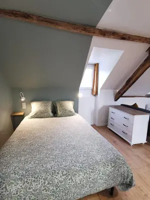 Un ou plusieurs lits dans un hébergement de l'établissement Les appartements du centre, refaits à neuf, climatisés, hyper centre, 50m à pieds des commerces, restaurants, parking gratuit