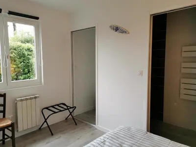 Un ou plusieurs lits dans un hébergement de l'établissement Villa Uhaïna Hossegor