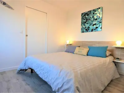 Un ou plusieurs lits dans un hébergement de l'établissement Villa Uhaïna Hossegor
