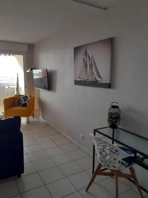 Télévision ou salle de divertissement dans l'établissement Les Goélands de l'Océan