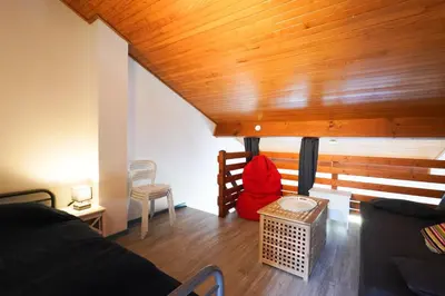 Coin salon dans l'établissement Appartement en duplex 2* Résidence Les Pêcheurs