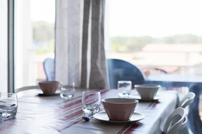 Coin salon dans l'établissement Appartement en duplex 2* Résidence Les Pêcheurs