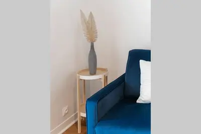 Coin salon dans l'établissement Studio à deux pas des plages de Biscarrosse, wifi