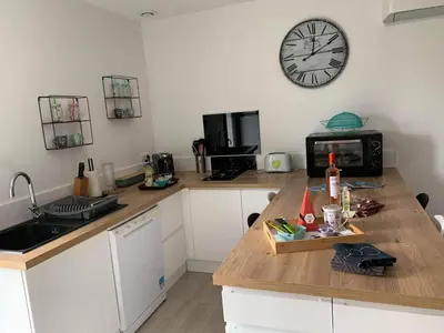 Cuisine ou kitchenette dans l'établissement Cabane Miossaise