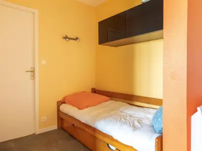Un ou plusieurs lits dans un hébergement de l'établissement Appartement T2 Biscarrosse - Climatisé, Parking, 4 pers, Centre-Plage - FR-1-521-162