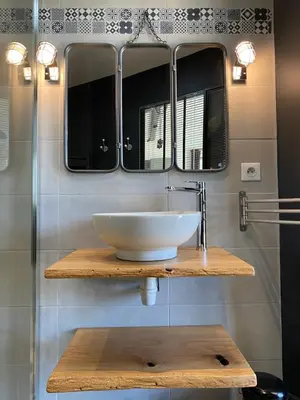 Salle de bains dans l'établissement La Bastide de Guiche Entre Océan et montagnes
