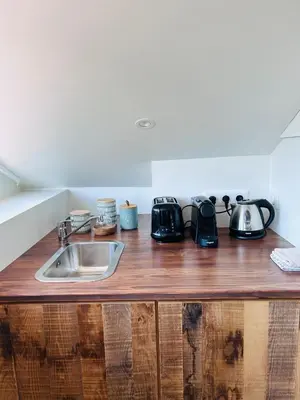 Cuisine ou kitchenette dans l'établissement La Bastide de Guiche Entre Océan et montagnes