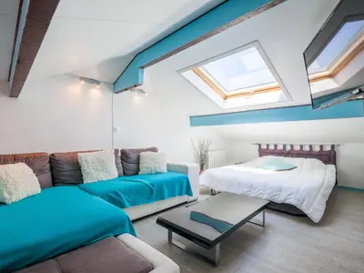 Un ou plusieurs lits dans un hébergement de l'établissement Apartment Maison de l'océan-6 by Interhome
