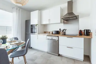Cuisine ou kitchenette dans l'établissement Le Seignosse