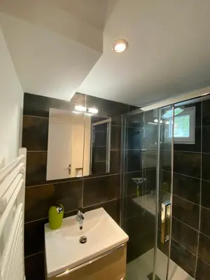 Salle de bains dans l'établissement Appartement 4 personnes proche Landes et Côte Basque