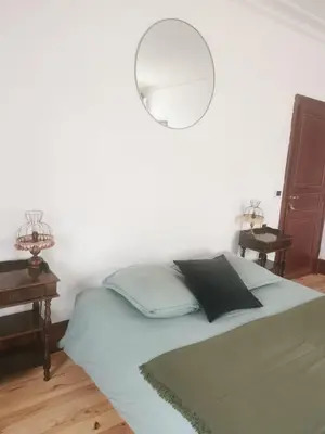 Un ou plusieurs lits dans un hébergement de l'établissement Villa Eva des landes