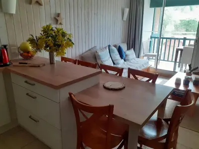Cuisine ou kitchenette dans l'établissement Appartement cosy