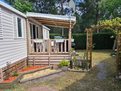 Jardin de l'établissement MOBILHOME 6/8 Personnes 3Ch LA RESERVE ****