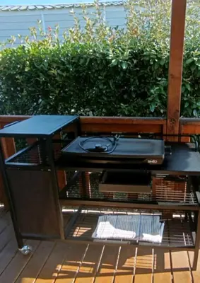 Balcon ou terrasse dans l'établissement Mobil-home 4chambres-10 couchages - Parking gratuit