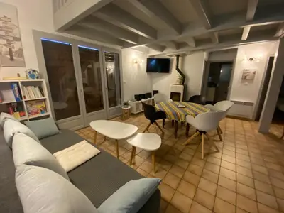 Coin salon dans l'établissement Maison familiale