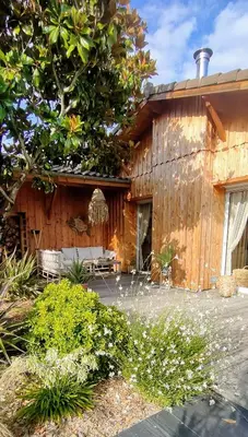 Jardin de l'établissement La Cabane Bohème, Maison d'hôtes Bassin d'Arcachon