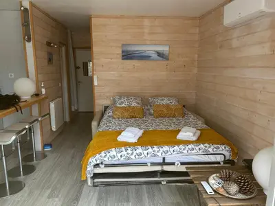 Un ou plusieurs lits dans un hébergement de l'établissement T1bis dans les dunes du Cap Ferret