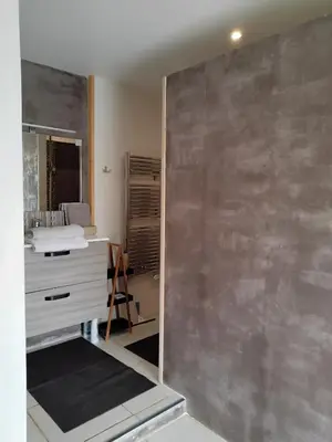 Salle de bains dans l'établissement Chambres d'Hôtes Villa Aquitaine