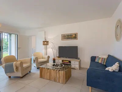 Coin salon dans l'établissement Holiday Home Dune Blanche-1 by Interhome