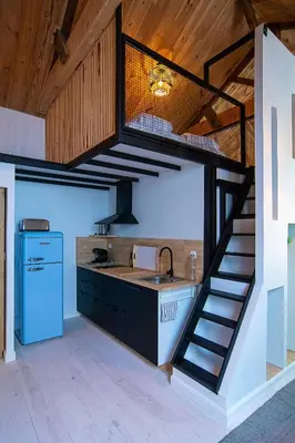 Cuisine ou kitchenette dans l'établissement Welcôm Apparts-chic et intimiste-100m du Port