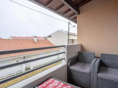 Balcon ou terrasse dans l'établissement Appartement T3 Bord de plage