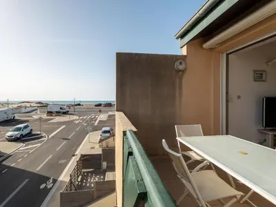 Balcon ou terrasse dans l'établissement Mimizan Plage: Appartement T2 Mezzanine 2 étoiles, 4 pers, vue océan, parking inclus - FR-1-50-86