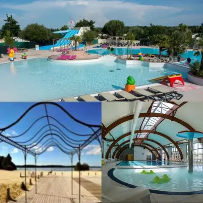 Piscine de l'établissement copinsdeslandes mobil home 8pers ou située à proximité