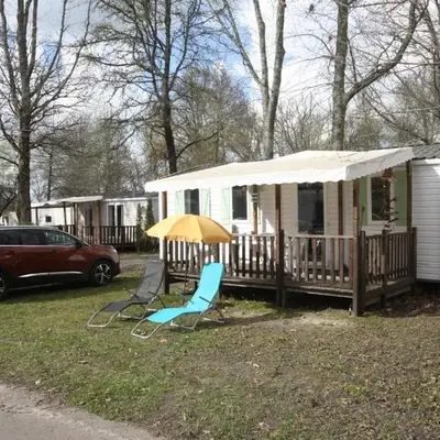 MOBIL-HOME 6 PERSONNES CAMPING EUROLAC BORD LAC AUREILHAN