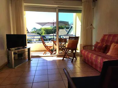 Télévision ou salle de divertissement dans l'établissement Appartement T2 Cabine, 6 pers, Terrasse Sud, Parking - FR-1-379-146