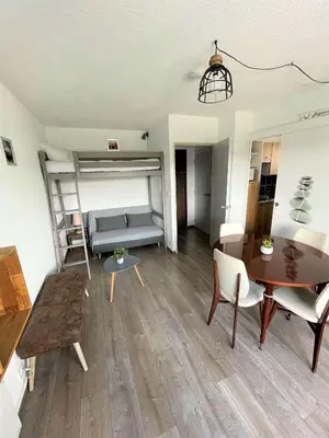 Un ou plusieurs lits dans un hébergement de l'établissement Réf 560 Seignosse océan, appartement classé 1 étoile proche plage et commerces, famille