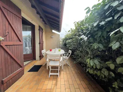 Balcon ou terrasse dans l'établissement Les Pignes