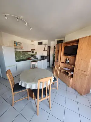 Cuisine ou kitchenette dans l'établissement Délice des Dunes