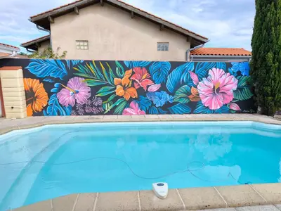 Piscine de l'établissement Grande maison familiale avec piscine et varangue à Tarnos, proche plages et commerces - FR-1-239-779 ou située à proximité