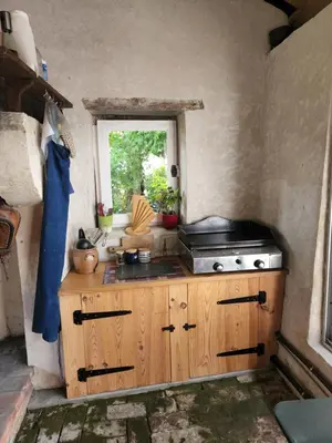 Cuisine ou kitchenette dans l'établissement l'Airial de Larroque