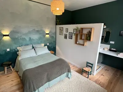 Un ou plusieurs lits dans un hébergement de l'établissement La Chaise Haute