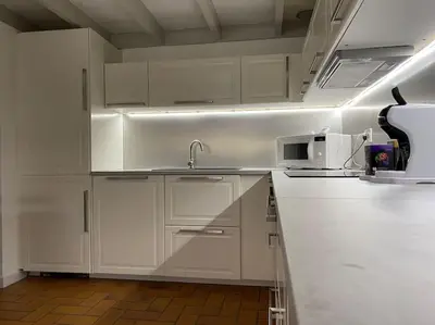 Cuisine ou kitchenette dans l'établissement Capbreton Villa Patio 27m2 5 pers près port plages