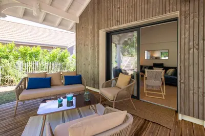 Coin salon dans l'établissement Sable Etoilé - Maison cozy espace&confort à 1km du Golf d'Arcachon