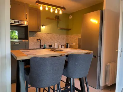 Cuisine ou kitchenette dans l'établissement Le Teich, appartement coeur de ville