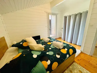 Un ou plusieurs lits dans un hébergement de l'établissement Chalet domaine forge 6-8pers jacuzzi terrasse plancha proche commerces