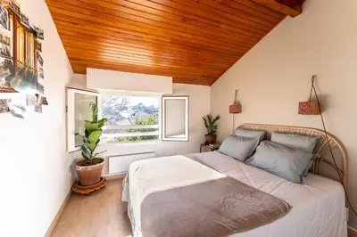 Un ou plusieurs lits dans un hébergement de l'établissement Nature & Sun, Natural lifestyle - Hossegor