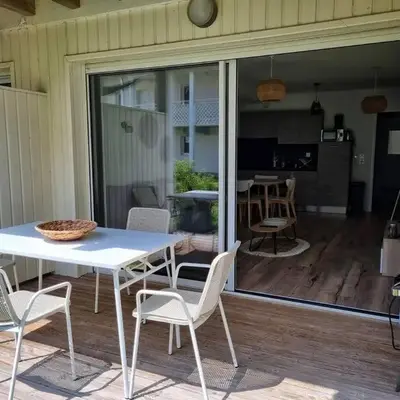 Appartement in Mimizan's center with pool & BBQ
