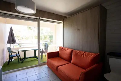 Coin salon dans l'établissement Résidence du Parc Hossegor