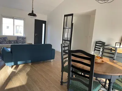 Coin salon dans l'établissement Maison neuve entre Bassin d'Arcachon et Landes