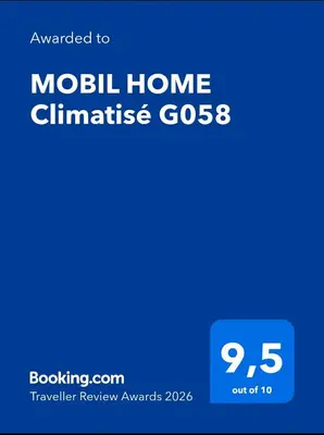 Certificat, récompense, panneau ou autre document affiché dans l'établissement MOBIL HOME Climatisé G058