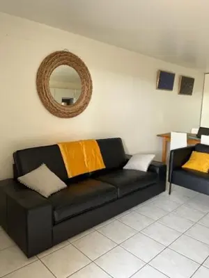Coin salon dans l'établissement Appartement à 50 mètres de la Plage des Estagnots à Seignosse, Landes