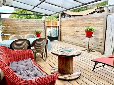 Balcon ou terrasse dans l'établissement Maisonnette Bassin d'Arcachon